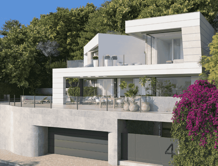 Modern villa in Pinares Hills Málaga with infinity pool, terraces and panoramic sea views.