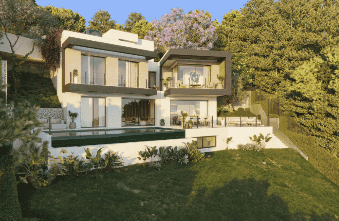 Luxury villa in Pinares de San Antón Málaga with sea views, infinity pool and modern design.