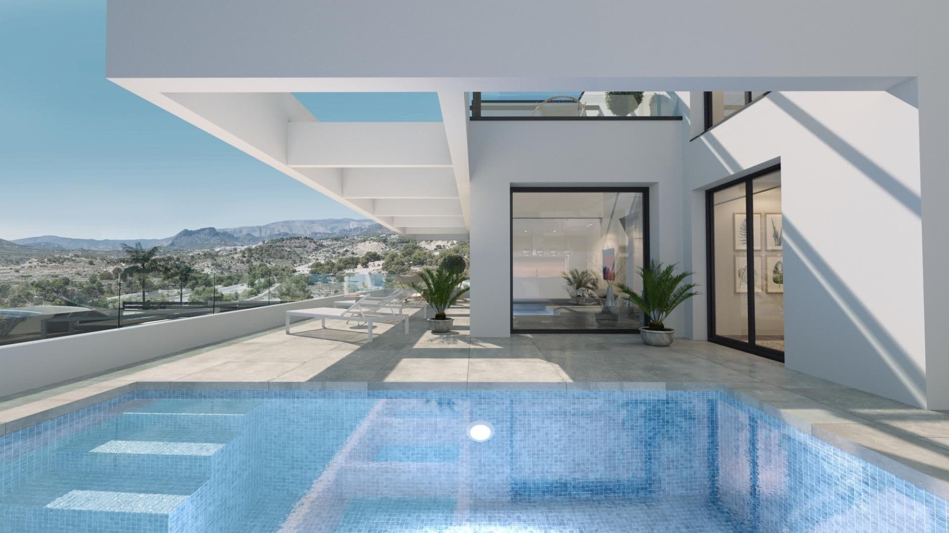 Exclusive new build villas with sea and mountain views, above Benidorm, Finestrato!